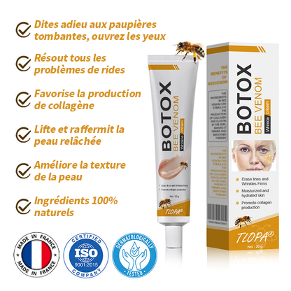 🎄 Offre spéciale de saison : –60 % sur la crème TLOPA® Botox Bee Venom pour une peau plus ferme et liftée 🐝✨