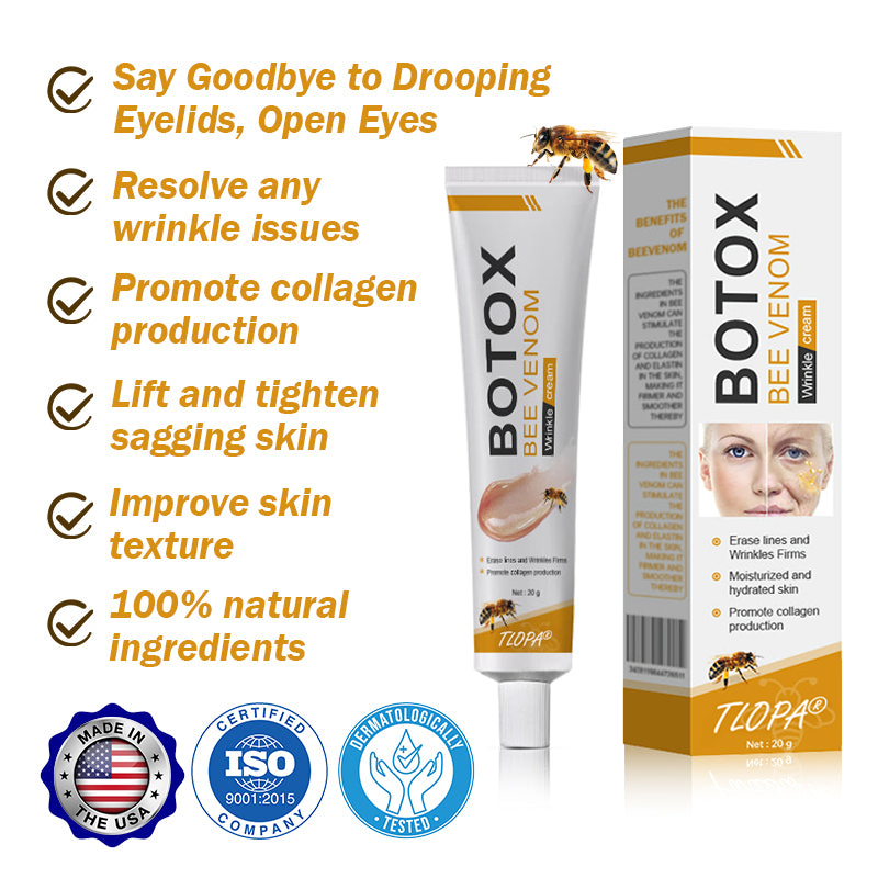 🔥 Offre spéciale de saison : –60 % sur la crème TLOPA® Botox Bee Venom pour une peau plus ferme et liftée 🐝✨