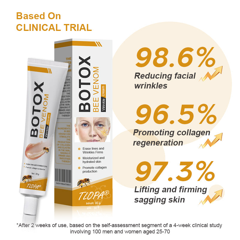 🔥 Offre spéciale de saison : –60 % sur la crème TLOPA® Botox Bee Venom pour une peau plus ferme et liftée 🐝✨