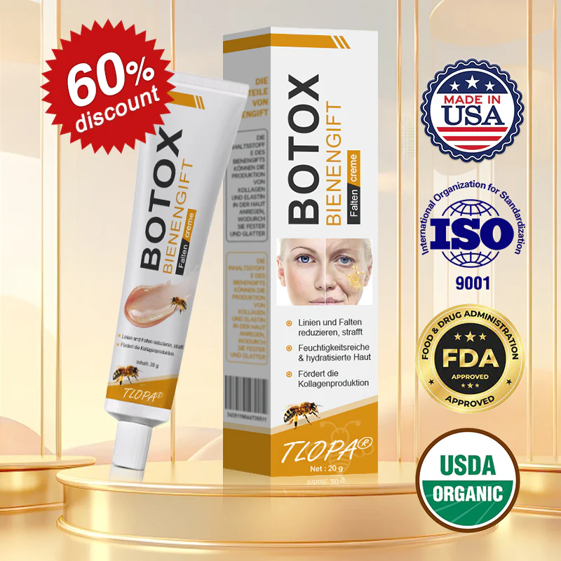 🔥 Offre spéciale de saison : –60 % sur la crème TLOPA® Botox Bee Venom pour une peau plus ferme et liftée 🐝✨